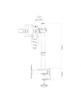 Neomounts Flat Screen Desk Mount (clamp/grommet)