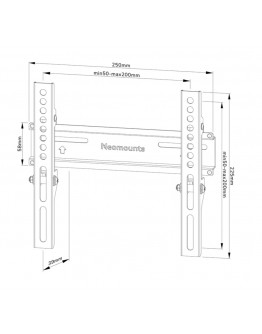 Neomounts Screen Wall Mount (fixed, lockable, VESA