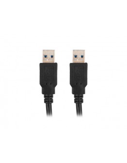 Lanberg USB-A (M) -> USB-A (M) 3.0 cable 0.5m, bla