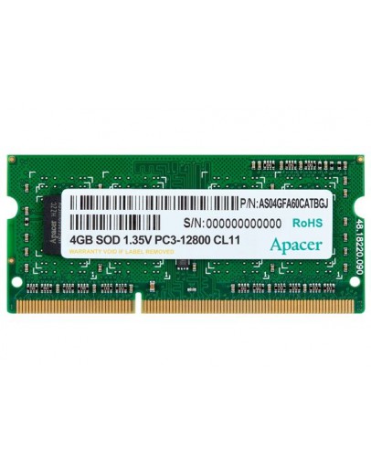 Apacer 4GB Notebook Memory - DDR3 SODIMM 512x 8, L