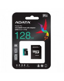 ADATA 128GB MicroSDXC UHS-I U3 V30S (with adapter)