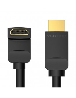 Vention Кабел HDMI Right Angle 270 Degree v2.0 M / M 4K/60Hz Gold - 1.5M Black - AAQBG