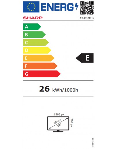 Sharp 32FH2EA, 32 LED Android TV, HD 1366x768, Fra