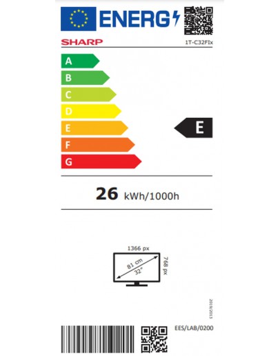 Sharp 32FI2EA, 32 LED Android TV, HD 1366x768, 1 0