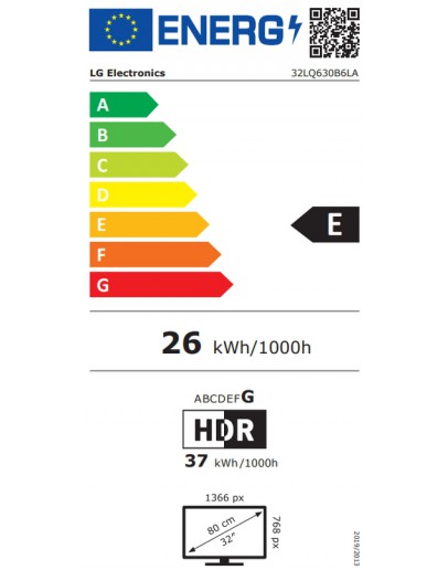 LG 32LQ630B6LA, 32 LED HD TV, 1366x768, DVB-T2/C/S