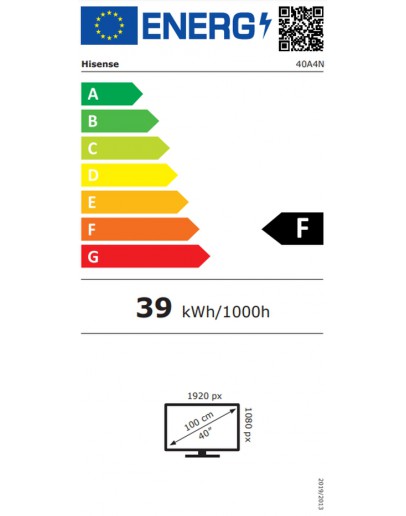 Hisense 40 A4N, Full HD 1920x1080, DLED, HDR, HLG,