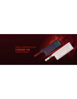 Madlions професионална геймърска механична клавиатура Professional Gaming Mechanical Keyboard MAD 60 HE Flagship - 8K, Magnetic Amber Pro Switches - White