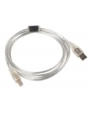 Lanberg USB-A (M) -> USB-B (M) 2.0 cable 1.8m, tra