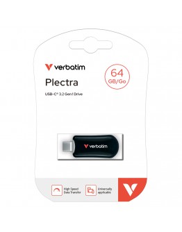 Verbatim Plectra USB-C Flash Drive Black 64GB