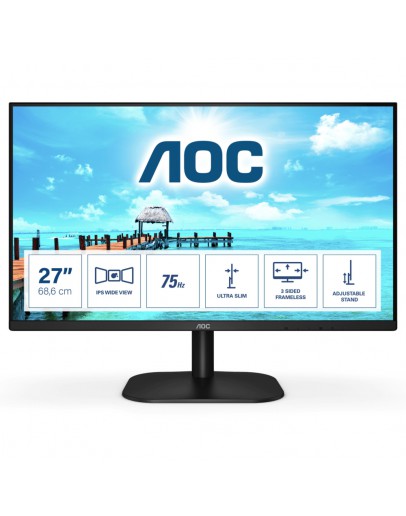 Монитор AOC 27B2H/EU, 27 IPS WLED, 1920x1080@75Hz, 4ms GTG