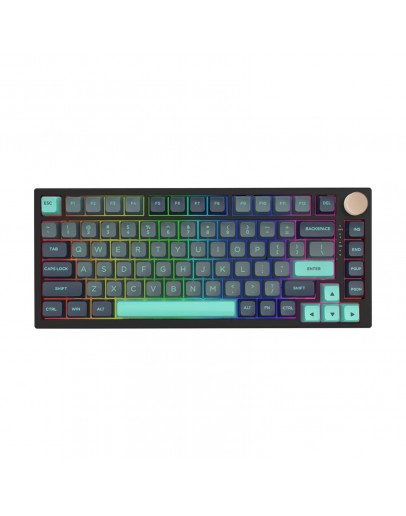 VGN безжична геймърска механична клавиатура Wireless Gaming Mechanical Keyboard - N75 PRO Caribbean Blue - Kailh Vaporwave Switches, RGB