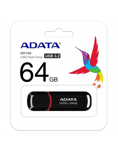 Adata 64GB UV150 USB 3.2 Gen1-Flash Drive Black