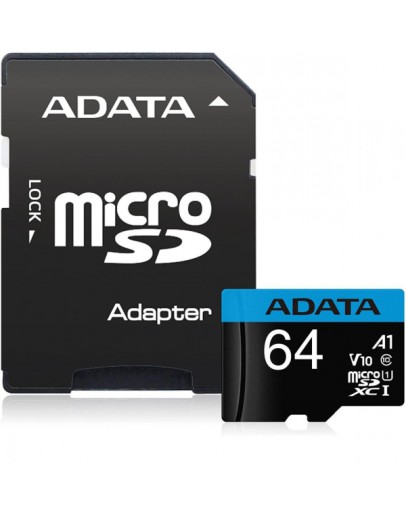 ADATA 64GB MicroSDXC UHS-I CLASS 10 (with adapter)