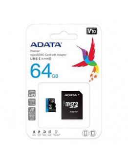 ADATA 64GB MicroSDXC UHS-I CLASS 10 (with adapter)