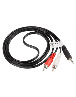 Lanberg mini jack 3.5mm (M) 3 pin -> 2X RCA (chinc