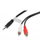 Lanberg mini jack 3.5mm (M) 3 pin -> 2X RCA (chinc