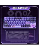 VGN безжична геймърска механична клавиатура Wireless Gaming Mechanical Keyboard - V87 Caribbean Blue - Power Silver Switches [Linear]