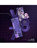 VGN безжична геймърска механична клавиатура Wireless Gaming Mechanical Keyboard - V87 Caribbean Blue - Power Silver Switches [Linear]