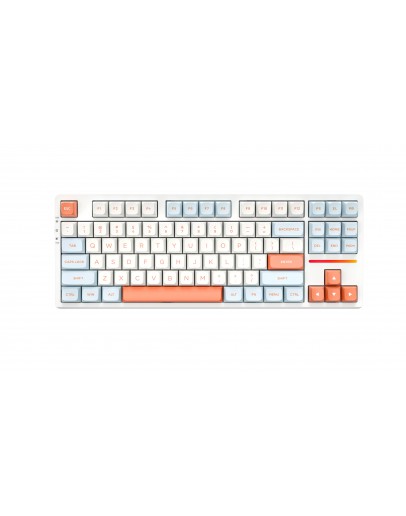 VGN безжична геймърска механична клавиатура Wireless Gaming Mechanical Keyboard - V87 Jelly Orange - Dynamic Silver Switches [Linear]
