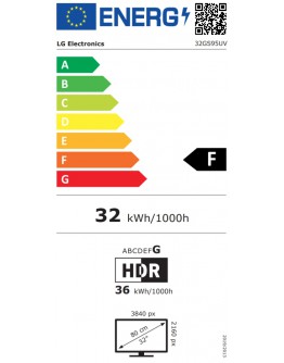 Монитор LG 32GS95UV-B, 31.5 4K UHD OLED Dual-Mode, 0.03ms 
