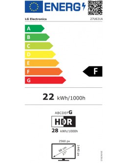 Монитор LG 27U631A-B, 27 QHD LED AG, IPS, 100Hz, 5ms, 250 