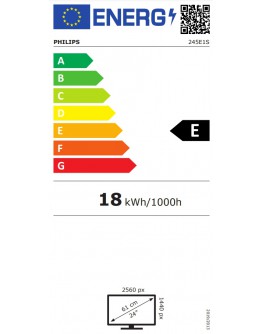 Монитор Philips 245E1S/00, 23.8 IPS WLED, 2560x1440@75Hz, 
