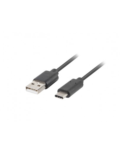 Lanberg USB-C(M) ->  USB-A (M) 2.0 cable 0.5m, bla