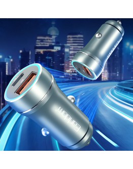 Зарядно устройство за кола Earldom ES-CC29, 30W, USB QC3.0, PD, С Type-C PD кабел, Сребрист - 40351