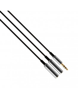 Аудио кабел, Earldom AUX201, 3.5mm жак, М/М, 0.4м, Различни цветове - 40180