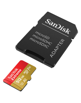 SanDisk Extreme microSDXC 512GB + SD Adapter + 1
