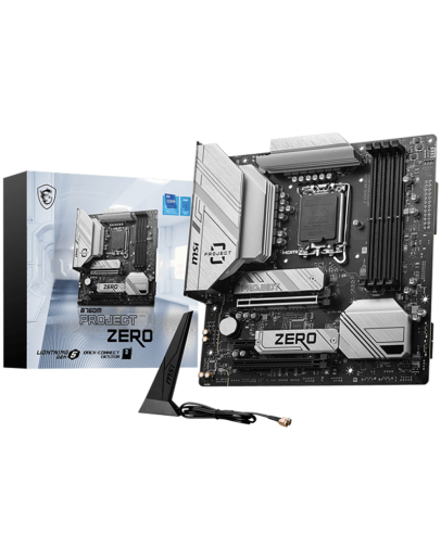MSI B760M PROJECT ZERO, mATX, Socket LGA 1700,