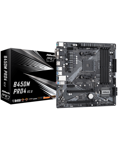 ASROCK Main Board Desktop B450M PRO4 (AM4,