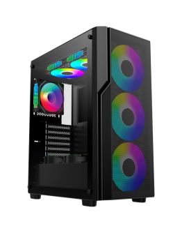 Chassis FC-C01 ARGB 7 slots; 1x Type-C, 3x USB
