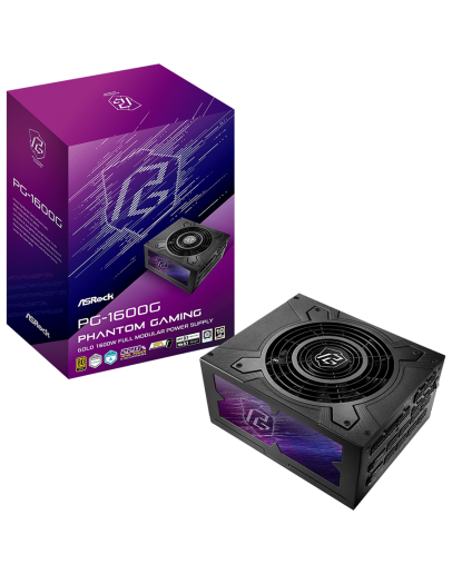 Asrock PG-1600G, 1600W, 80 Plus Gold, Fully