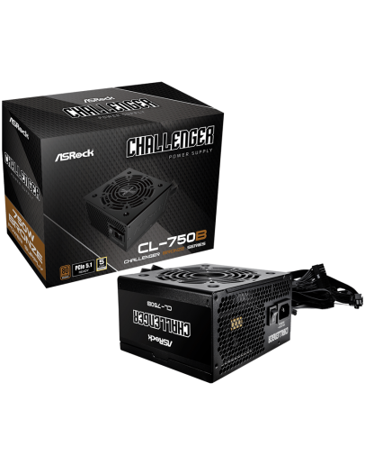 Asrock CL-750B, 750W, 80 Plus BRONZE, Non Modular