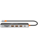 CANYON hub DS-13 7in1 4k USB-C Transparent Space