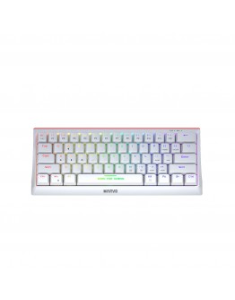 Marvo геймърска клавиатура Gaming Mechanical keyboard 61 keys TKL Hecate 61R WH - KG962G White - RED switches, RGB