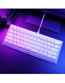 Marvo геймърска клавиатура Gaming Mechanical keyboard 61 keys TKL Hecate 61R WH - KG962G White - RED switches, RGB