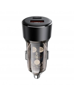 Acefast зарядно за кола Fast Charger Car PD3.0 60W - B12 - USB-C x 1, USB-A x 1, Black