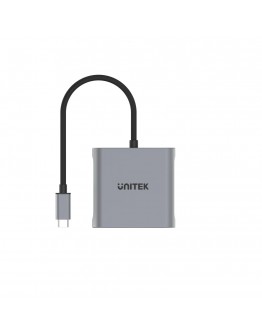 Unitek Адаптер Adapter USB-C M to DisplayPort x 2 F - 8K@30Hz, MST - V1404A