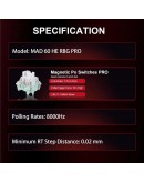 Madlions професионална геймърска механична клавиатура Professional Gaming Mechanical Keyboard MAD 60 HE RGB - 1K, Magnetic Amber Pro Switches - Black