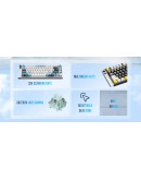Lamzu професионална геймърска механична клавиатура Professional Gaming Mechanical Keyboard JET 75 - 8K, Magnetic Gateron Jade Switches - Black/Yellow