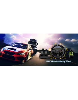Genius волан с педали Racing Wheel with pedals SpeedMaster X2 - Gear shifter, Pedals, Dual-motor vibration