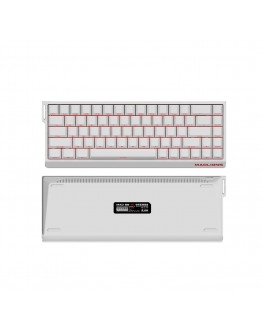 Madlions професионална геймърска механична клавиатура Professional Gaming Mechanical Keyboard MAD 68 R White- 8K, Kunlun Magnetic Switches [Linear]