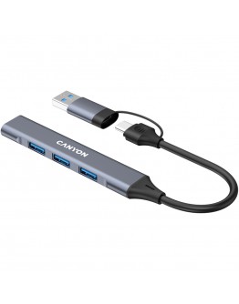 CANYON hub DS-02 4in1 USB-A/C