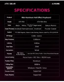 ATK професионална геймърска механична клавиатура Professional Gaming Mechanical Keyboard RS6 Ultra - 8K, TTC RGB Magneto [Linear] - Sakura Warrior