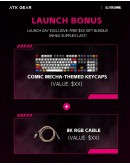 ATK професионална геймърска механична клавиатура Professional Gaming Mechanical Keyboard RS6 Ultra - 8K, TTC RGB Magneto [Linear] - Sakura Warrior