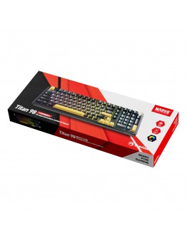 Marvo безжична механична геймърска клавиатура Wireless Gaming Mechanical keyboard Titan 98 - KG986W Black - Banana Crystal [Linear]