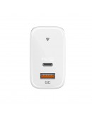 Genius Универсално зарядно за стена Charger Wall GaN - USB Type-C/A 65W White - PD-65AC