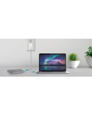Genius Универсално зарядно за стена Charger Wall GaN - USB Type-C/A 65W White - PD-65AC
